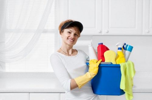 Professional oven cleaning service restoring a kitchen oven