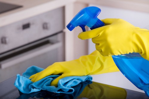 Clean kitchen and bathroom areas maintained regularly