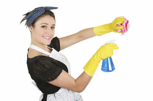 Deep cleaning a tidy bedroom and floors